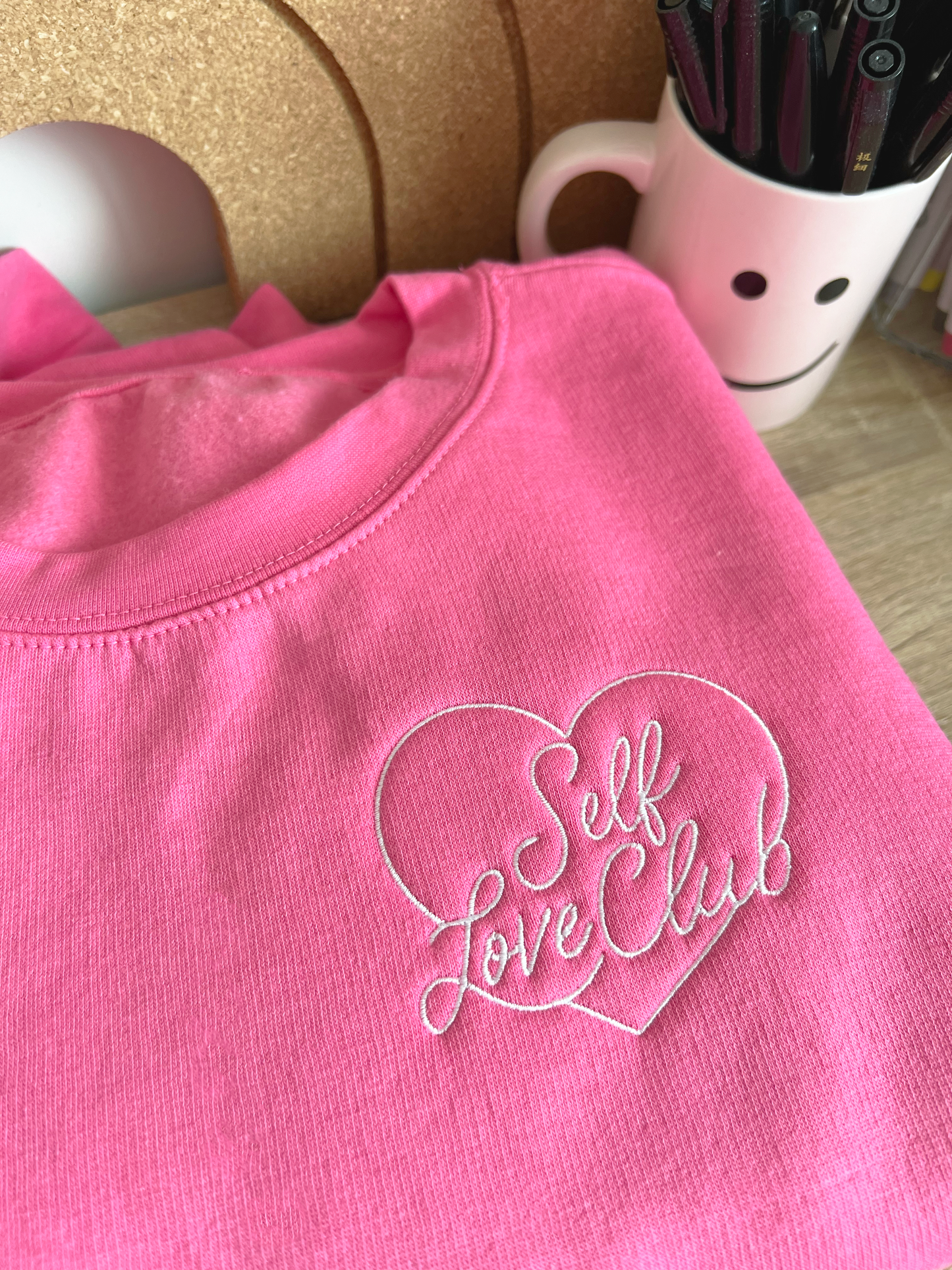 SELF LOVE CLUB Pink Crewneck Sweatshirt